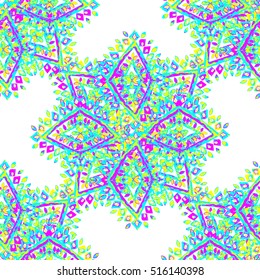 Elegant seamless pattern with hand drawn decorative snowflakes, design elements. Winter patterns for holiday invitations, greeting cards, scrapbooking, print, gift wrap, manufacturing.