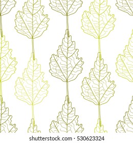 Elegant seamless pattern with hand drawn decorative leaves, design elements. Floral pattern for invitations, greeting cards, scrapbooking, print, gift wrap, manufacturing