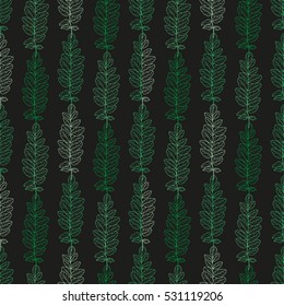 Elegant seamless pattern with hand drawn decorative leaves, design elements. Floral pattern for invitations, greeting cards, scrapbooking, print, gift wrap, manufacturing