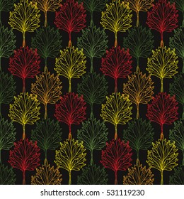 Elegant seamless pattern with hand drawn decorative leaves, design elements. Floral pattern for invitations, greeting cards, scrapbooking, print, gift wrap, manufacturing