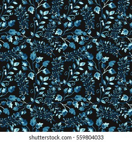 Elegant seamless pattern with hand drawn decorative leaves, design elements. Floral pattern for invitations, greeting cards, scrapbooking, print, gift wrap, manufacturing.