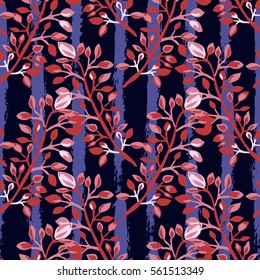 Elegant seamless pattern with hand drawn decorative leaves, design elements. Floral pattern for invitations, greeting cards, scrapbooking, print, gift wrap, manufacturing