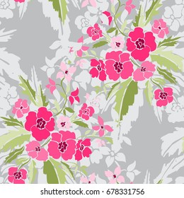 Elegant seamless pattern with hand drawn decorative flowers, design elements. Floral pattern for wedding invitations, greeting cards, wallpapers, scrapbooking, print, gift wrap, manufacturing.