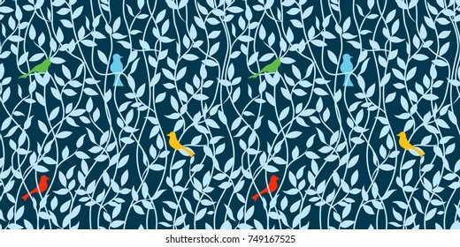 Elegant seamless pattern with hand drawn decorative leaves, design elements. Floral pattern for invitations, greeting cards, scrapbook, print, gift wrap or other decoration design.