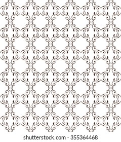 Elegant seamless pattern with hearts. Decorative ornament backdrop for fabric, textile, wrapping paper, card, invitation, wallpaper, web design.