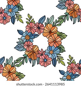 Elegant seamless pattern with hibiscus flowers, design elements. Floral  pattern for invitations, cards, print, gift wrap, manufacturing, textile, fabric, wallpapers
