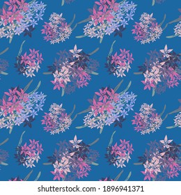 Elegant seamless pattern with hyacinth flowers, design elements. Floral  pattern for invitations, cards, print, gift wrap, manufacturing, textile, fabric, wallpapers