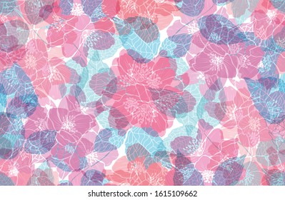 Elegant seamless pattern with jasmine flowers, design elements. Floral  pattern for invitations, cards, print, gift wrap, manufacturing, textile, fabric, wallpapers