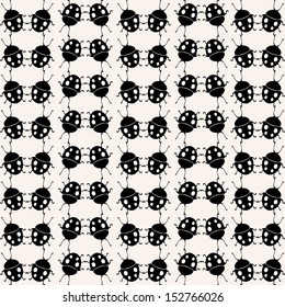 elegant seamless pattern with ladybugs for your design