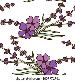 Elegant seamless pattern with lavender herbs, design elements. Lavender pattern for invitations, cards, print, gift wrap, manufacturing, textile, fabric, wallpapers. Food, kitchen, vegetarian theme