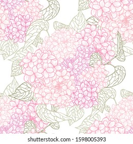 Elegant seamless pattern with lilac flowers, design elements. Floral  pattern for invitations, cards, print, gift wrap, manufacturing, textile, fabric, wallpapers