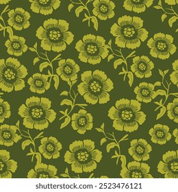 Elegant seamless pattern with lily flowers, design elements. Floral pattern for invitations, cards, print, gift wrap, manufacturing, textile, fabric, wallpapers