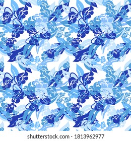 Elegant seamless pattern with lily of the valley, design elements. Floral  pattern for invitations, cards, print, gift wrap, manufacturing, textile, fabric, wallpapers