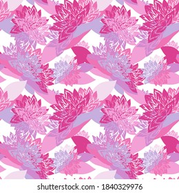 Elegant seamless pattern with lotus flowers, design elements. Floral  pattern for invitations, cards, print, gift wrap, manufacturing, textile, fabric, wallpapers