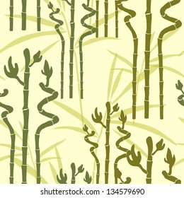 elegant seamless pattern with lucky bamboos for your design
