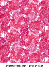 Elegant seamless pattern with malva flowers, design elements. Floral  pattern for invitations, cards, print, gift wrap, manufacturing, textile, fabric, wallpapers