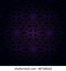 Elegant seamless pattern with Mandala and floral elements. Nice hand-drawn illustration