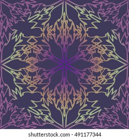 Elegant seamless pattern with Mandala and floral elements