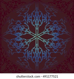 Elegant seamless pattern with Mandala and floral elements