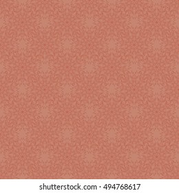 Elegant seamless pattern with Mandala and floral elements. Nice hand-drawn vector illustration
