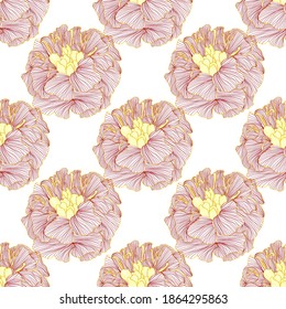 Elegantes, nahtloses Muster mit Ringelblumen, Designelementen. Blumenmuster für Einladungen, Karten, Druck, Geschenkverpackungen, Herstellung, Textilien, Gewebe, Wallpaper