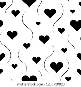 Elegant seamless pattern. Modern stylish texture. Beautiful monochrome, black and white seamless background. Contemporary graphic design. Repeating abstract background. Vector illustration