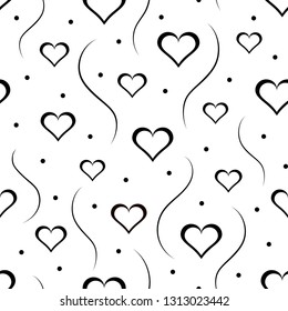 Elegant seamless pattern. Modern stylish texture. Beautiful monochrome, black and white seamless background. Contemporary graphic design. Repeating abstract background. Vector illustration