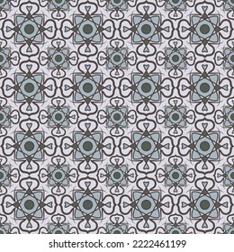 Elegant seamless pattern. Overlapping art forms, stripes, polygons, segments are grouped and arranged in a certain order. Vector. 