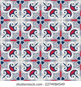Elegante patrón impecable. Las formas de arte superpuestas, las rayas, los polígonos, los segmentos se agrupan y organizan en un orden determinado. Vector. 