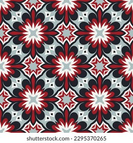 Elegante patrón impecable. Las formas de arte superpuestas, las rayas, los polígonos, los segmentos se agrupan y organizan en un orden determinado. Vector. 