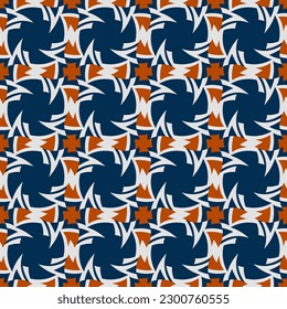 Elegant seamless pattern. Overlapping art forms, stripes, polygons, segments are grouped and arranged in a certain order. Vector. 