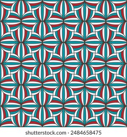 Elegant seamless pattern. Overlapping art forms, stripes, polygons, segments are grouped and arranged in a certain order. Vector. 