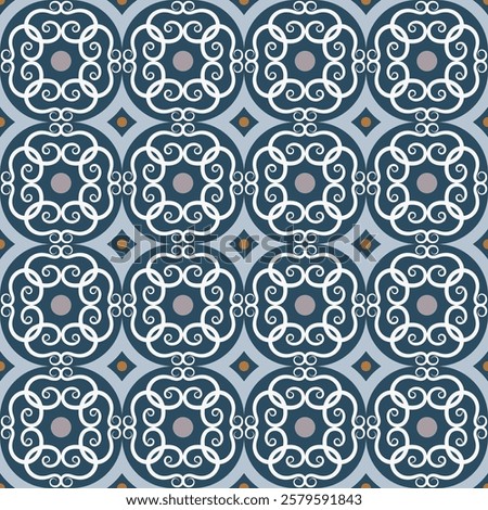 Elegant seamless pattern. Overlapping art forms, stripes, polygons, segments are grouped and arranged in a certain order. Vector. 