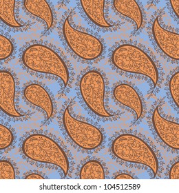 elegant seamless pattern with paisley