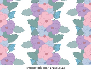Elegantes, nahtloses Muster mit Panikblumen, Design-Elementen. Blumenmuster für Einladungen, Karten, Druck, Geschenkverpackungen, Herstellung, Textilien, Gewebe, Wallpaper