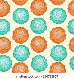 Elegant seamless pattern with perfect exotic flowers. Fully editable illustration drawn in vector by hand. 