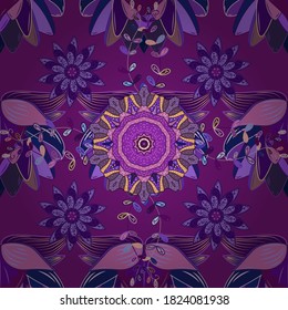 Elegante y sin fisuras con flores rosas, violetas y violetas en acuarela, elementos de diseño. Editable. Patrón floral para invitaciones de boda, tarjetas de felicitación, scrapbooking, impresión, envoltura de regalo.