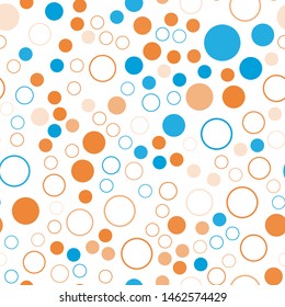 Elegant seamless pattern with polka dots, circles. Design for printing on fabric. Repeating background. Vector illustration
