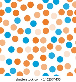 Elegant seamless pattern with polka dots, circles. Design for printing on fabric. Repeating background. Vector illustration
