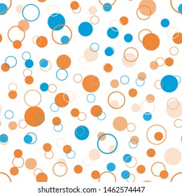Elegant seamless pattern with polka dots, circles. Design for printing on fabric. Repeating background. Vector illustration
