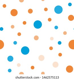 Elegant seamless pattern with polka dots, circles. Design for printing on fabric. Repeating background. Vector illustration
