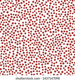 Elegant Seamless Pattern Polka Red Color. Perfect for your design, textile, pattern fills, box, posters, cards, web page background etc. Pattern under the mask. Vector.