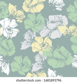 Elegant seamless pattern with poppy flowers.
Floral pattern can be used for invitations, cards, textile and more creative ideas.