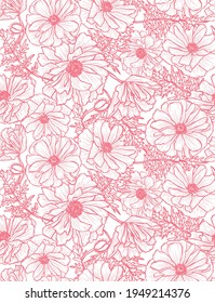 Elegant seamless pattern with poppy flowers, design elements. Floral  pattern for invitations, cards, print, gift wrap, manufacturing, textile, fabric, wallpapers