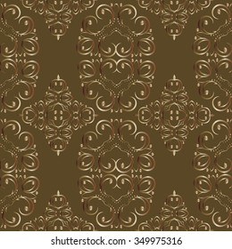  Elegant  seamless pattern in retro style. Vector illustration.