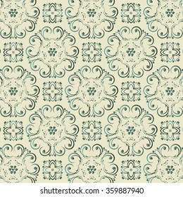 Elegant seamless pattern in retro style. Vector illustration.