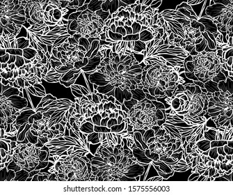 Elegant seamless pattern with rose flowers, design elements. Floral  pattern for invitations, cards, print, gift wrap, manufacturing, textile, fabric, wallpapers