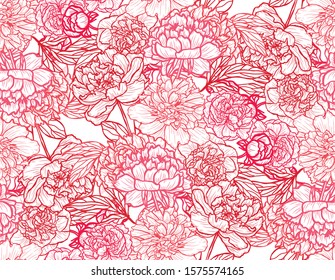 Elegant seamless pattern with rose flowers, design elements. Floral  pattern for invitations, cards, print, gift wrap, manufacturing, textile, fabric, wallpapers