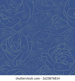 Elegant seamless pattern with rose flowers, design elements. Floral pattern for invitations, cards, print, gift wrap, manufacturing, textile, fabric, wallpapers.Roses seamless pattern minimalism