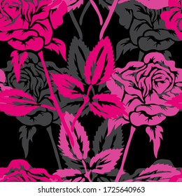 Elegante y sin fisuras con flores de rosa, elementos de diseño. Patrón floral para invitaciones, tarjetas, impresiones, envolturas de regalo, manufactura, textiles, tejidos, papeles pintados